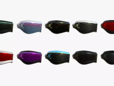 10 SciFi Glasses B Collection - Character Design Fashion 3D Model Pack