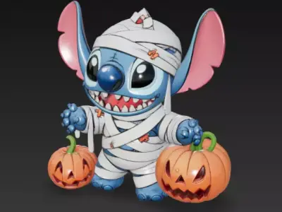 Stitch - Collectable figure 18 Halloween 01 3D print model