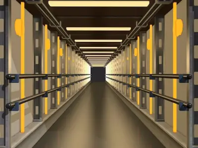 Corridor train station 3D model