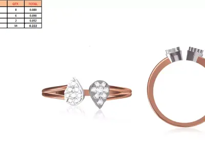 Ladies-Elegant Stone Rings For Womens 151 3D print model