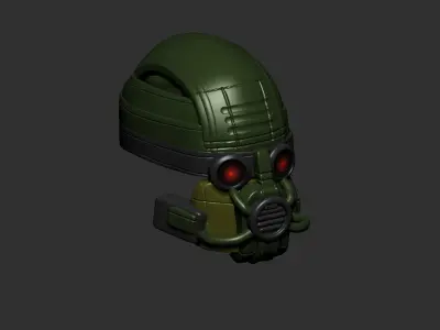 helmet high poly sculpt 3d printable ver 7 3D model 3D model 127