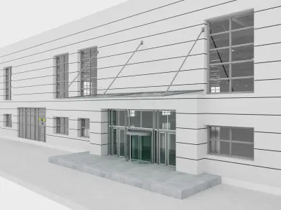 Warehouse interior and exterior 4 3D model