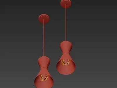 Delightfull black white cairo pendan light 3D model