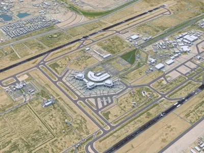 Baghdad Airport 15km Low-poly 3D model