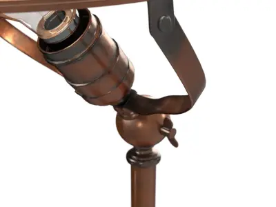 Industrial Faries Adjustable Copper Plated Task Lamp PBR 3D model