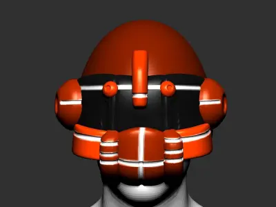 helmet high poly sculpt 3d printable ver 7 3D model 3D model 82