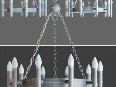 LOFT CASTLE CHANDELIER 10 3D model