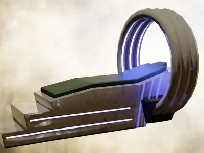 bed sci-fi Low-poly 3D model