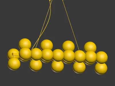 Maytoni Linear Pendant Lamp Dallas 3D model