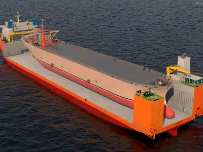  Blue Marlin Ferrying Cargo Tanker Rigged 