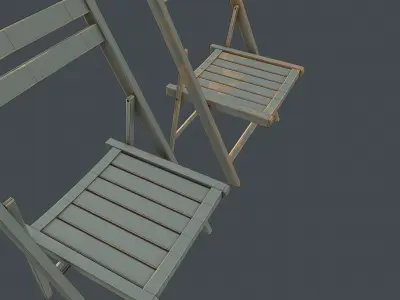 Game Ready Folding Chair Low-poly 3D model