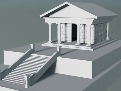 3D Model of the Temple of Athena 3D print model