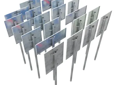 Information and indication signs set 1 3D model