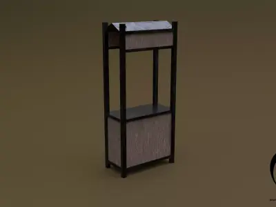 Trade stand 19 R Low-poly 3D model