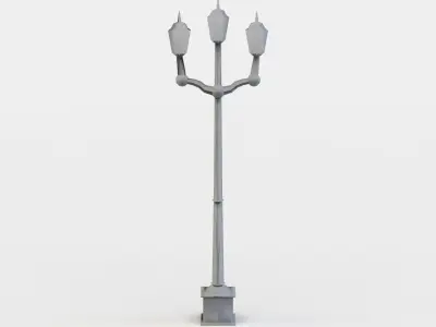 Street light Low-poly 3D model 40