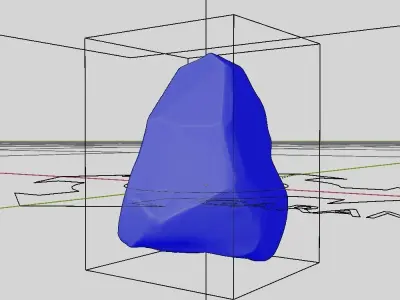 set 3d model rig crystal stone  models blender scripted rig 3D model