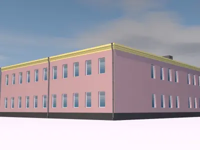 Post office Low-poly 3D model order