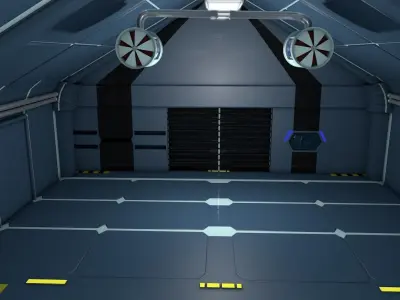 scifi warehouse 3D model
