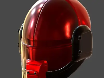 Gas mask helmet 3d model scifi Low-poly  Low-poly 3D model 325