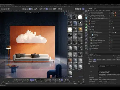Atmos room interior scene 3D model