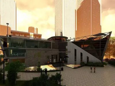 Futuristic Skyscraper-Building office-Modern office 3D model