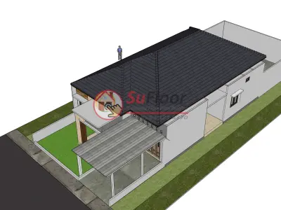 House 10x20m code 468- Sketchup 3D model 3D model 3D model