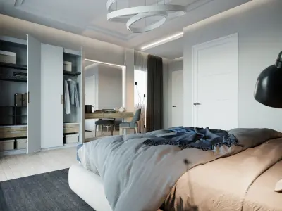 Simple Bedroom  Interior 4 3D model