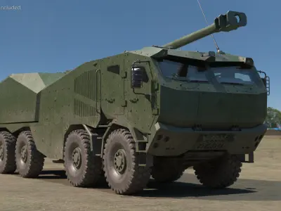  Morana Green Dirty Military Howitzer Rigged 