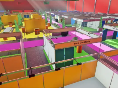 Exhibition Vol 1 For Unreal Low-poly 3D model