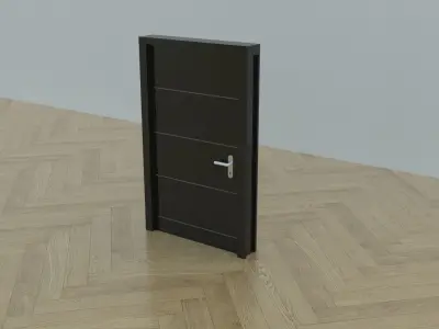 Outdoor door Low-poly 3D model