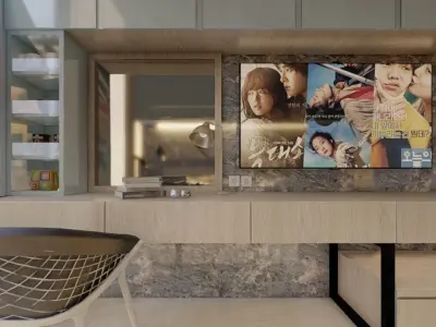 MINIMALIS WHITE MASTER BEDROOM 3D model