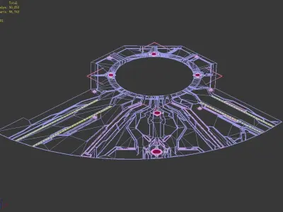 Cosmic Circle Square 01 3D model