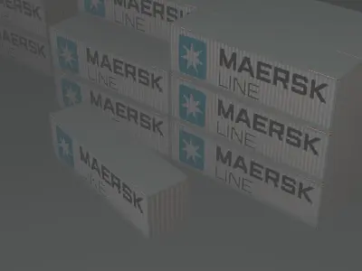 MAERSK Shipping Container Free 3D model