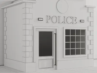 Children playhouse Police department 2 for kids 3D model