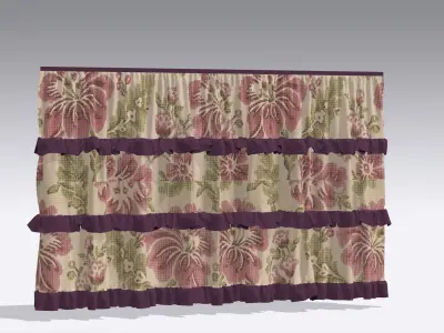 Curtain Low-poly 3D model 53