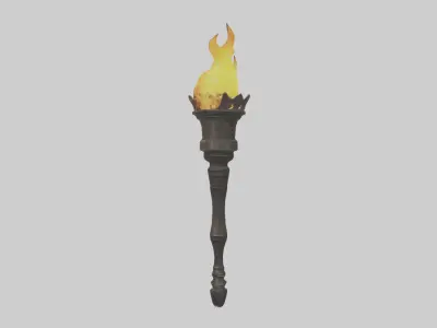 Torch Model Low-poly 3D model