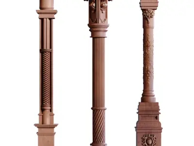 morrocon column  939 Low-poly 3D model