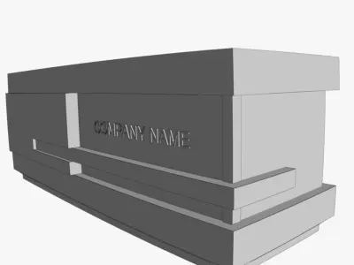 Reception Desk 1 Free 3D model