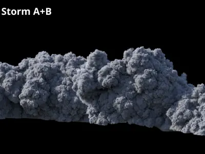 Dust Storm Smoke VDB 4s  3D model