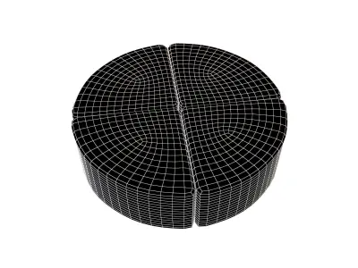 Pie Graph v1 001 Low-poly 3D model