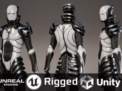 Robot 5 Low-poly 3D model