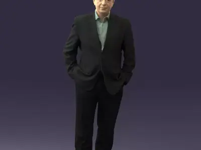 Man light green shirt 0698 3D Print Ready 3D print model