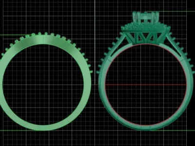 Jewelry ring 153 3D print model purchase