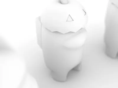 among us characters and hats pack Low-poly 3D model