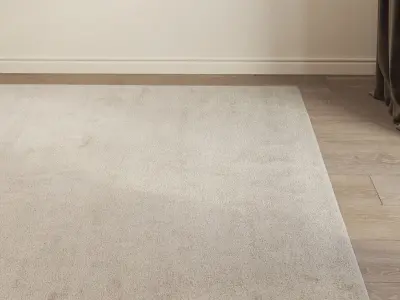 Carpet set 3118 - Wool White Rug - 6k 3D model