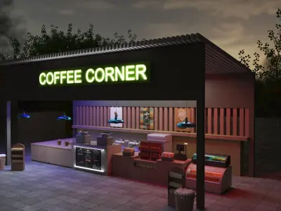Coffee stall 3D model