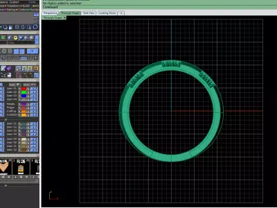 Intersected  gold ring 3D print model