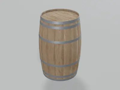 Light Toasted Firkin Barrel 3D model