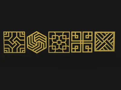 chinese window pattern 3D model