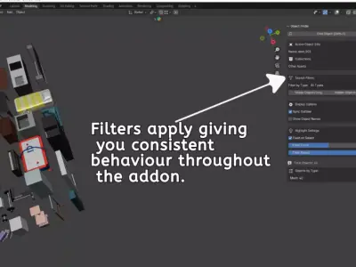 Viewport Object Finder Blender Addon 3D model